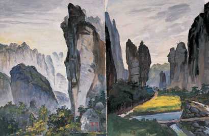 佚名 雁荡八景图（八幅）
